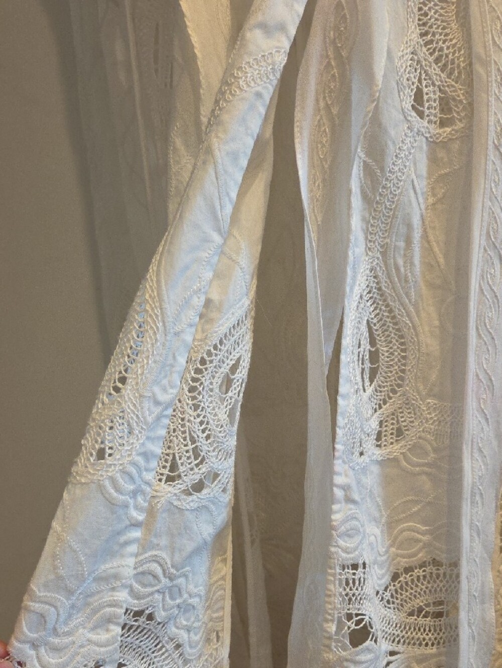 Jonathan Simkhai White Lace Maxi Dress with Spaghetti Straps - Picture 8 of 13
